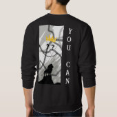 服装で考え方を述べる スウェットシャツ (裏面)