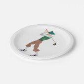 服装の良いゴルファー ペーパープレート (アングル)