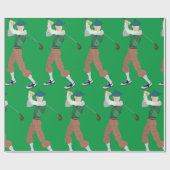 服装の良いゴルファー ラッピングペーパー (フラット)