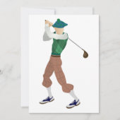 服装の良いゴルファー 招待状 (正面)