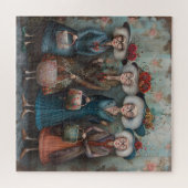 服装の高齢ファンシー婦人4人 ジグソーパズル (横)