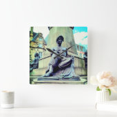 服装は半身 スクエア壁時計 (ホーム)