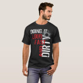 服装を競争させるダートトラック Tシャツ (正面フル)