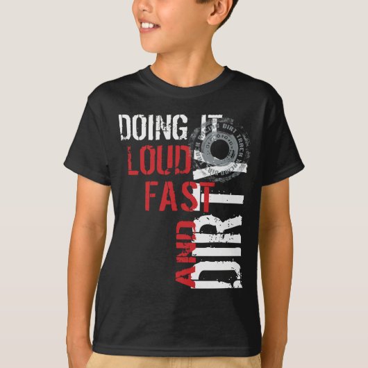 服装を競争させるダートトラック Tシャツ (正面)