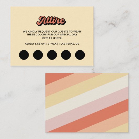 服装ドレスコード エンクロージャーカード (正面/裏面)