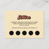 服装ドレスコード エンクロージャーカード (正面)