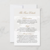 服装結婚とタイムライン付き旅行の詳細カード (正面)