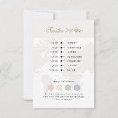 服装結婚とタイムライン付き旅行の詳細カード (裏面)