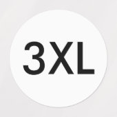 服 3XL サイズ ラベル 衣服 アパレル (デザイン1)