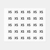 服 XS 小サイズ ラベル 衣服 アパレル 用 (シート)