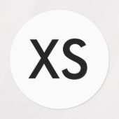 服 XS 小サイズ ラベル 衣服 アパレル 用 (デザイン2)