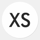 服 XS 小サイズ ラベル 衣服 アパレル 用 (正面)