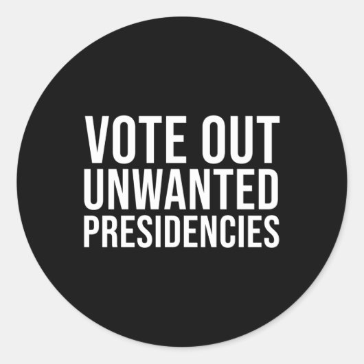 望はっきりしたましくない大統領を投票で決める ラウンドシール (正面)