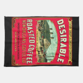 望ましいフランスの市場ローストコーヒー キッチンタオル (横)