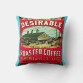 望ましいフランスの市場ローストコーヒー クッション (裏面)