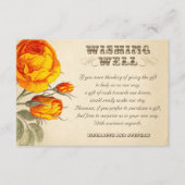 望ましい結婚良いヴィンテージオレンジのバラ エンクロージャーカード (正面)