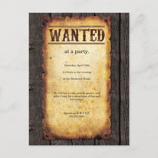 望まれたポスター招待状 インビテーションポストカード (正面)