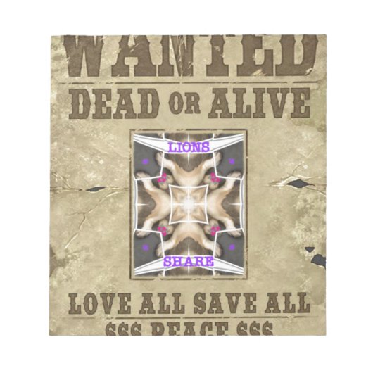 望まれた平和 ノートパッド (正面)