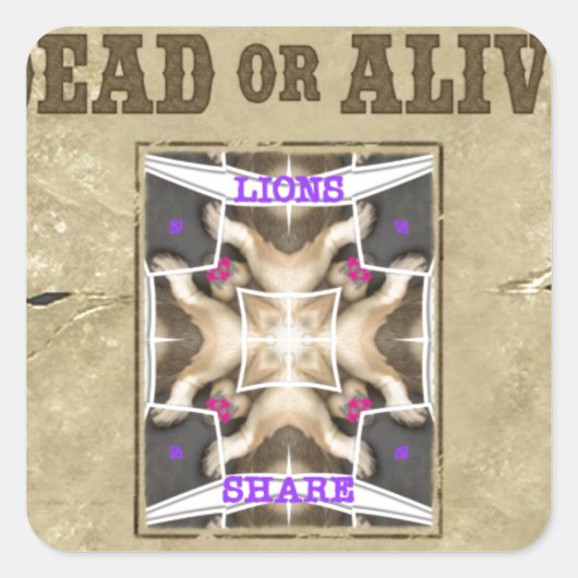 望まれた平和、愛、インスピレーション:広がる調和 スクエアシール (正面)