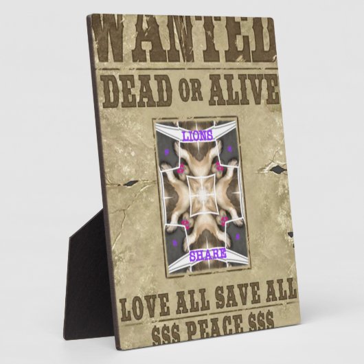 望まれた平和、愛、インスピレーション:広がる調和 フォトプラーク (側面)