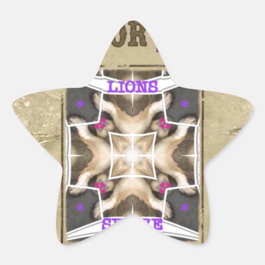 望まれた平和、愛、インスピレーション:広がる調和 星シール (正面)