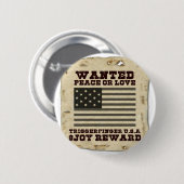望まれた平和 缶バッジ (正面&裏面)