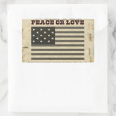 望まれた平和 長方形シール (バッグ)