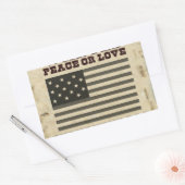 望まれた平和 長方形シール (封筒)