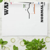 望まれた正常なHearbeat (ECG/EKGの心電図) キッチンタオル (折り畳み)