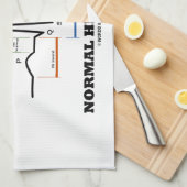 望まれた正常なHearbeat (ECG/EKGの心電図) キッチンタオル (四つ折り)