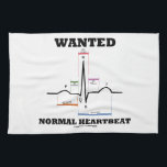 望まれた正常なHearbeat (ECG/EKGの心電図) キッチンタオル<br><div class="desc">ことわざ"望まれた正常な心拍"と共にECG/EKG (心電図)の正常な湾曲のリズムを特色にするこれらのギフトの何れかのあなたの歪んだ心電図の態度を展示して下さい。 心雑音か心臓病を冗談の医学のユーモアを楽しむ持つ必要性無し!</div>