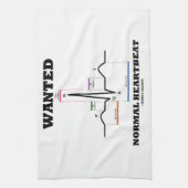 望まれた正常なHearbeat (ECG/EKGの心電図) キッチンタオル (縦)