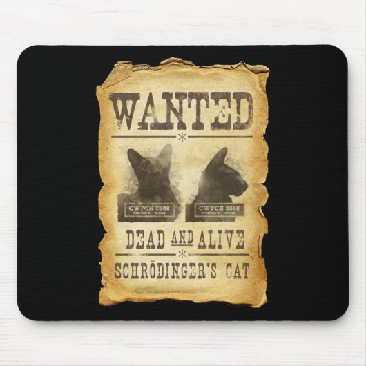 望まれた死者および生きた。  Schroedingerの猫 マウスパッド (正面)