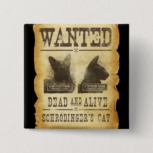 望まれた死者および生きた。 Schroedingerの猫 缶バッジ (正面)