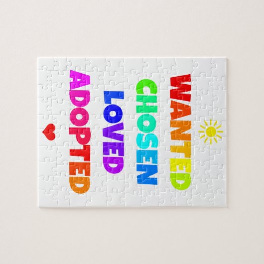 望まれた選ばれた愛された採用された採用日のパーティー ジグソーパズル (横)