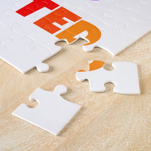 望まれた選ばれた愛された採用された採用日のパーティー ジグソーパズル (側面)