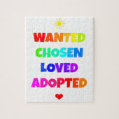 望まれた選ばれた愛された採用された採用日のパーティー ジグソーパズル (縦)