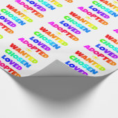 望まれた選ばれた愛された採用された採用日のパーティー ラッピングペーパー (角)