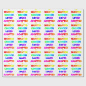 望まれた選ばれた愛された採用された採用日のパーティー ラッピングペーパー (フラット)