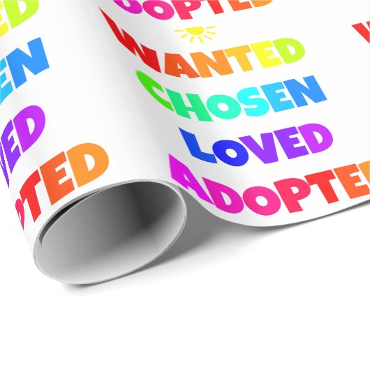 望まれた選ばれた愛された採用された採用日のパーティー ラッピングペーパー (ロールコーナー)