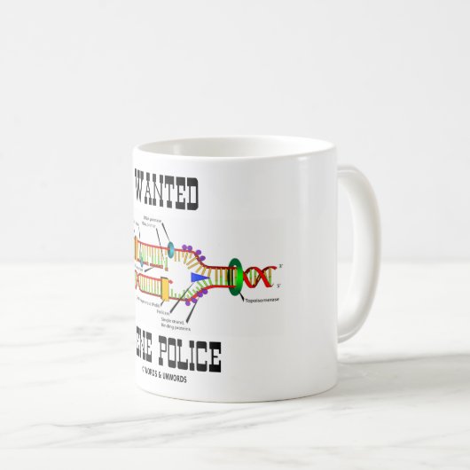 望まれた遺伝子の警察(DNAの写しのユーモア) コーヒーマグカップ (正面右)