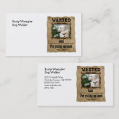 望まれた野生の西ポスターペットカスタムの写真テンプレート 名刺 (正面/裏面)