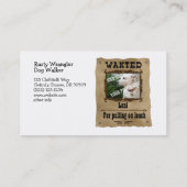 望まれた野生の西ポスターペットカスタムの写真テンプレート 名刺 (裏面)