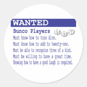 望まれたbuncoプレーヤー ラウンドシール