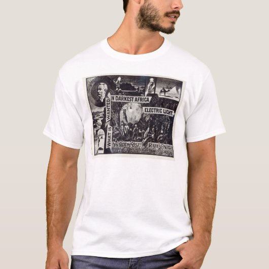 望まれる何が最も暗いアフリカで電気です Tシャツ (正面)