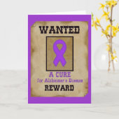 望まれる: アルツハイマー病のための治療 カード (黄色い花)