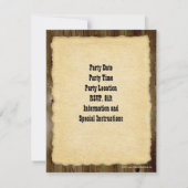 望まパーソナライズされたしいポスター、ウェスタンスタイル誕生日 招待状 (裏面)