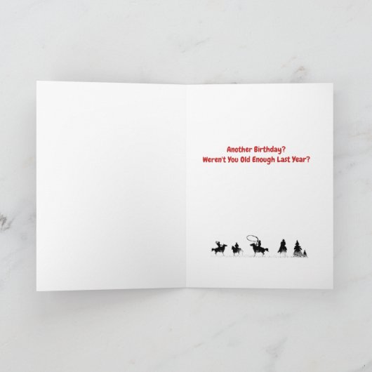 望みおもしろいパーソナライズされたのポスター誕生日カード カード (内部)