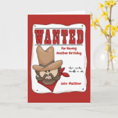 望みおもしろいパーソナライズされたのポスター誕生日カード カード (黄色い花)