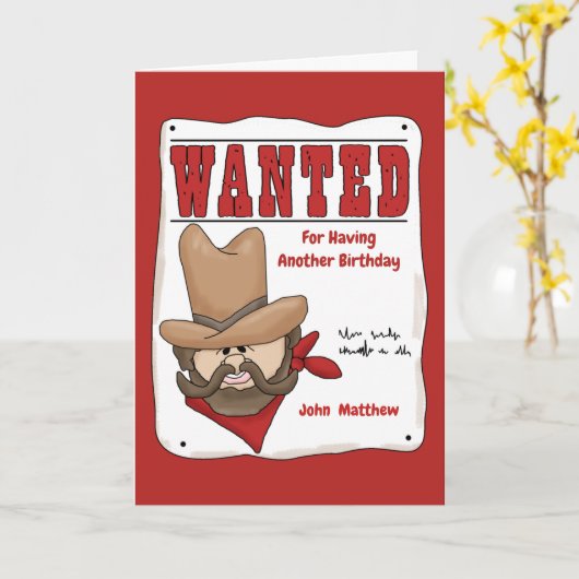 望みおもしろいパーソナライズされたのポスター誕生日カード カード (黄色い花)